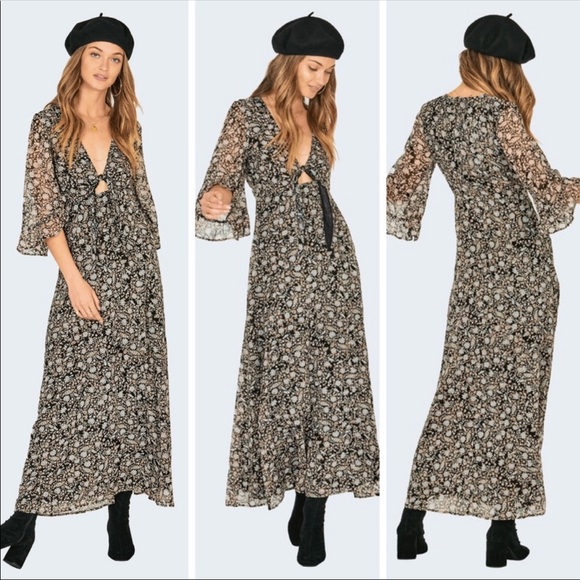 Amuse Society Besos Besos Baby Maxi Dress Sz S NWT - Picture 1 of 11